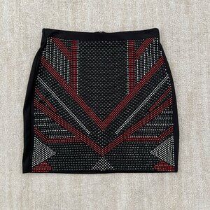 3 for $6 BeFree Black Embellished Stretch Mini Skirt S